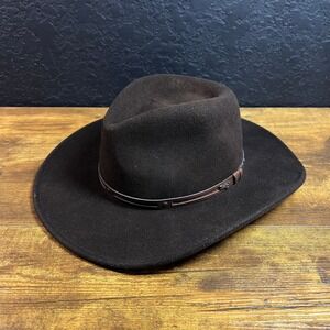 Balley Dark Brown Lite Felt Packable Cowboy Hat Medium